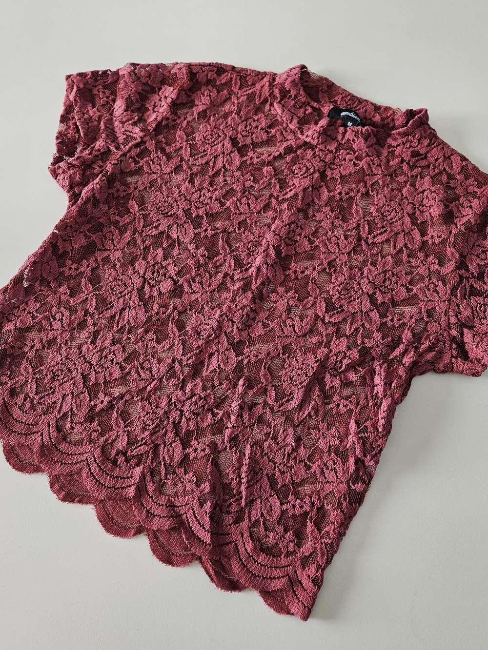Ambiance Rose Lace Crop Top
